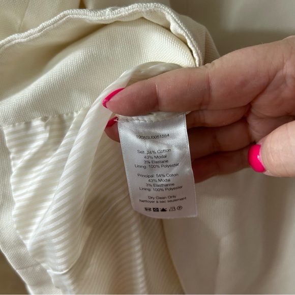 Veronica Beard Danielle One Button Dickey Cropped Blazer Jacket Ivory - Picture 11 of 11